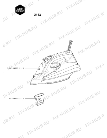 Схема №1 2113 с изображением Клапан для электроутюга Seb FS-3072012113
