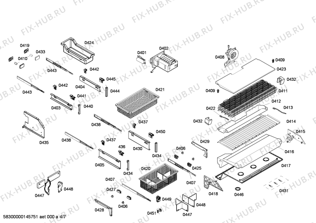 Схема №3 CIB30MIIR7 с изображением Планка для холодильной камеры Bosch 00684799