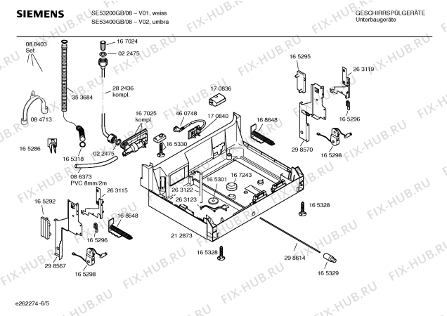 Схема №1 SE53400GB с изображением Панель управления для посудомойки Siemens 00355547