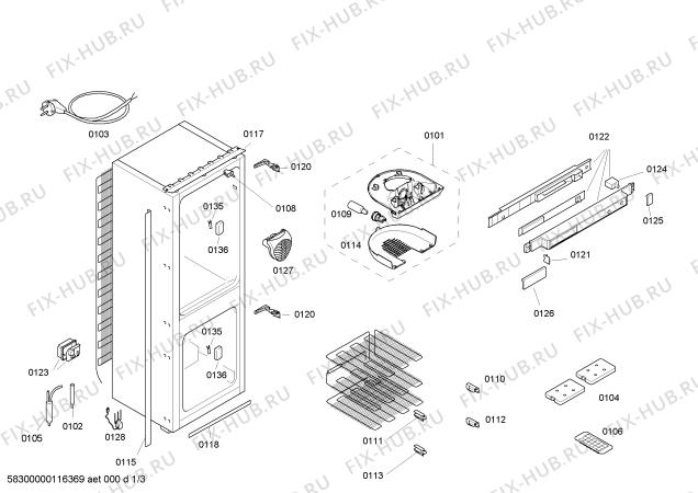 Схема №1 K4464X6FF с изображением Дверь для холодильника Bosch 00244034