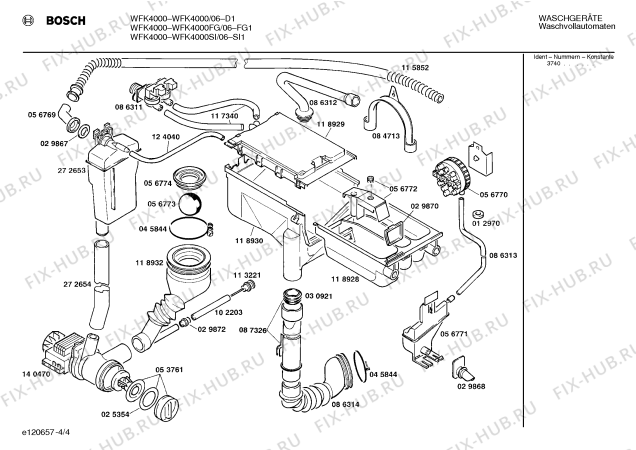 Схема №2 WFK5600CH WFK5600 с изображением Программная индикация для стиралки Bosch 00058971