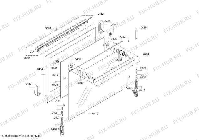 Взрыв-схема плиты (духовки) Bosch HBG30B550C - Схема узла 04