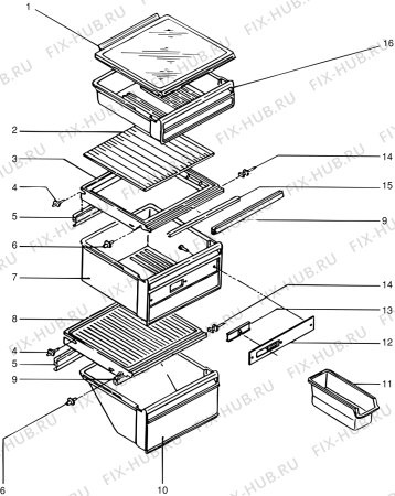 Схема №3 RA72RA710 (F012808) с изображением Электролампа для холодильной камеры Indesit C00132240