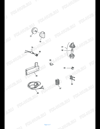 Взрыв-схема плиты (духовки) DELONGHI DMX664V - Схема узла 4