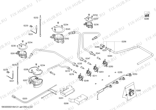 Схема №1 EC645HB90A ENC.EC645HB90A 3G+1W SE60F IH5 с изображением Горелка для плиты (духовки) Bosch 00620124