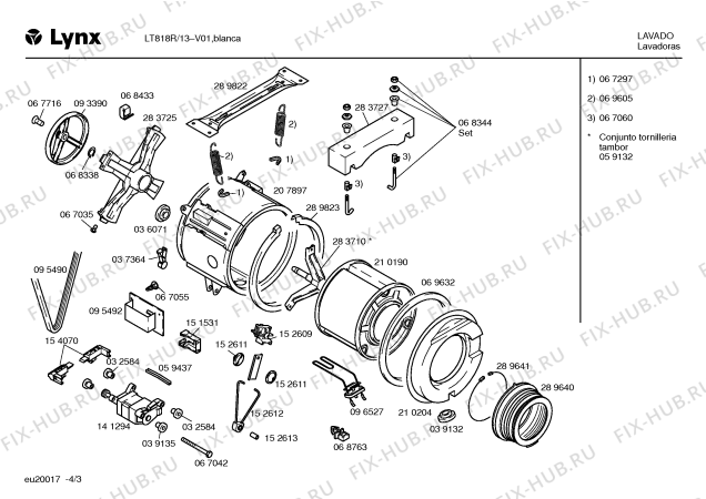 Схема №3 LT818R с изображением Кабель для стиралки Bosch 00297307