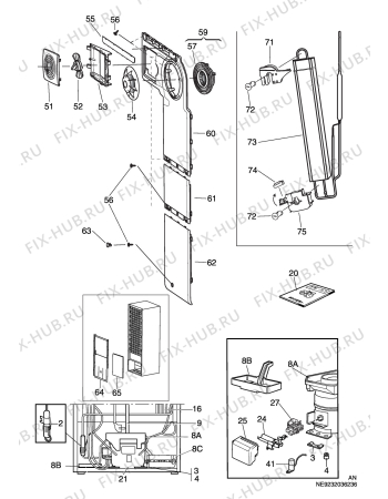 Взрыв-схема холодильника Electrolux ERE3501AC - Схема узла C10 Cold, users manual