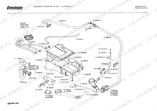 Взрыв-схема стиральной машины Constructa CV23100161 CV2310 - Схема узла 05