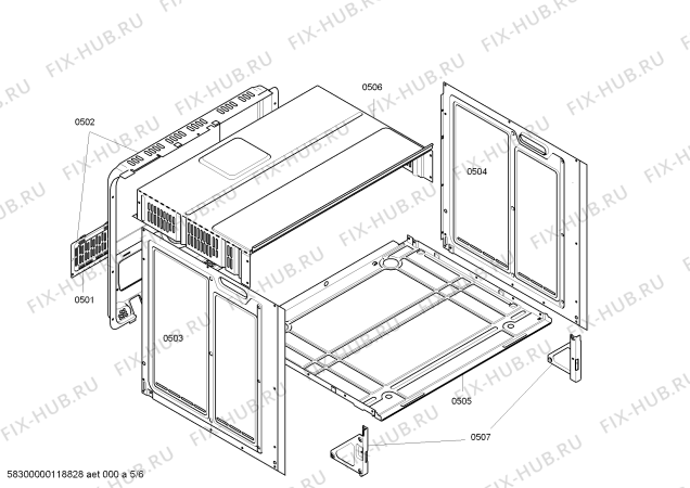 Схема №6 HB530250B с изображением Панель управления для плиты (духовки) Siemens 00660347