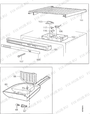 Взрыв-схема холодильника Zanussi ZFV345R - Схема узла Section 5