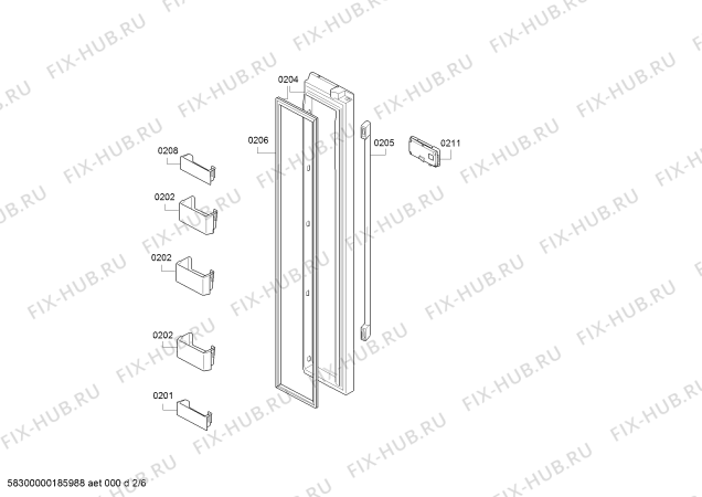 Схема №3 KA7902I30, Side by side с изображением Модуль для холодильника Bosch 12004945