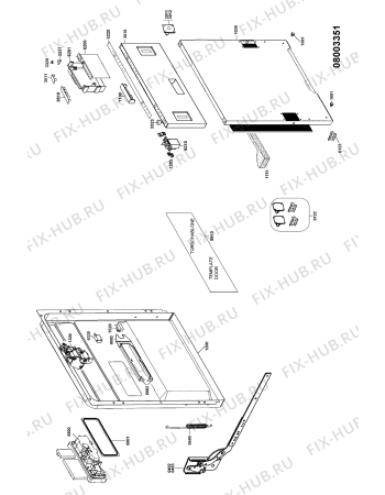 Схема №2 ADG 450/3 с изображением Сенсорная панель для посудомойки Whirlpool 481290508767