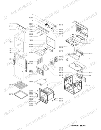 Схема №1 AKPM789IX с изображением Панель для электропечи Whirlpool 481010786704