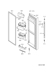 Схема №4 KSN 5051/A/1 W с изображением Дверка для холодильника Whirlpool 481241610316