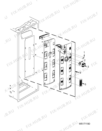 Схема №5 SC18FSSAX (F069458) с изображением Ящичек для холодильной камеры Indesit C00277444