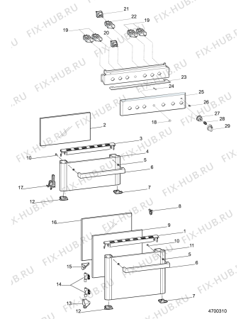 Взрыв-схема плиты (духовки) Indesit ID5V92KMWUK (F156622) - Схема узла