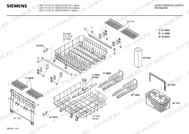 Схема №2 SN27304II с изображением Передняя панель для посудомойки Siemens 00278008