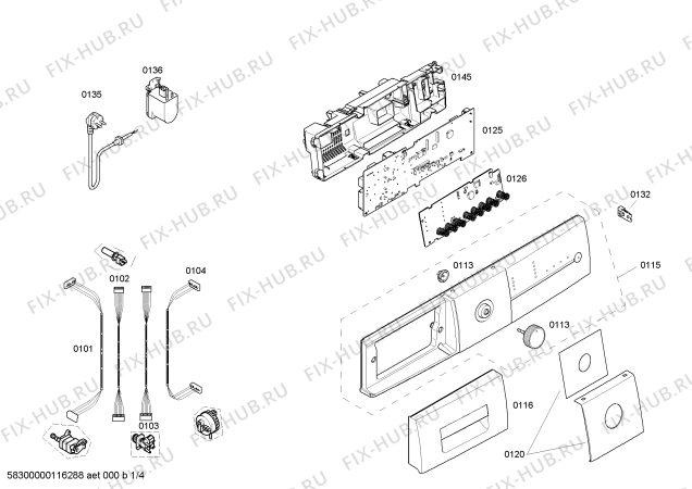 Схема №4 WM12E160CH Extraklasse с изображением Панель управления для стиралки Siemens 00667399