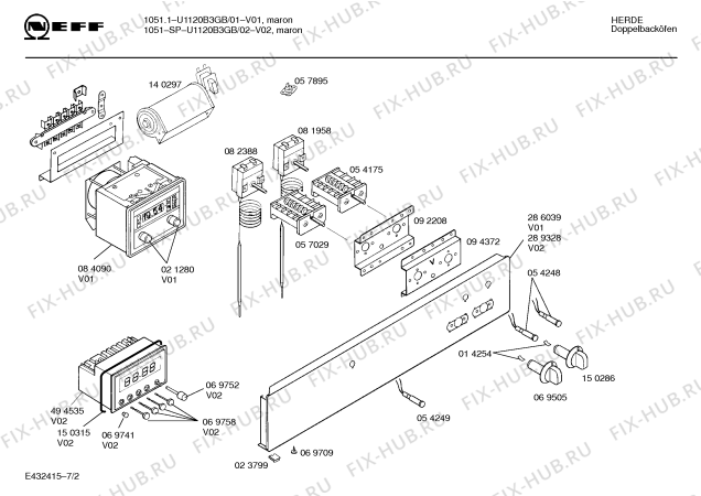 Схема №1 E1130W1GB 1071-1D с изображением Внутренняя дверь для электропечи Bosch 00285216