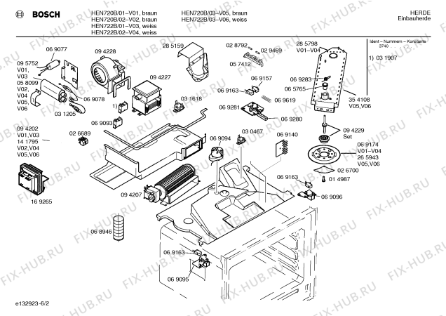 Схема №4 HEN720B с изображением Ручка конфорки для плиты (духовки) Bosch 00167444