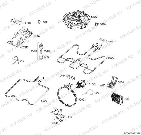 Взрыв-схема плиты (духовки) Ikea KULINARISK 60300883 - Схема узла Electrical equipment