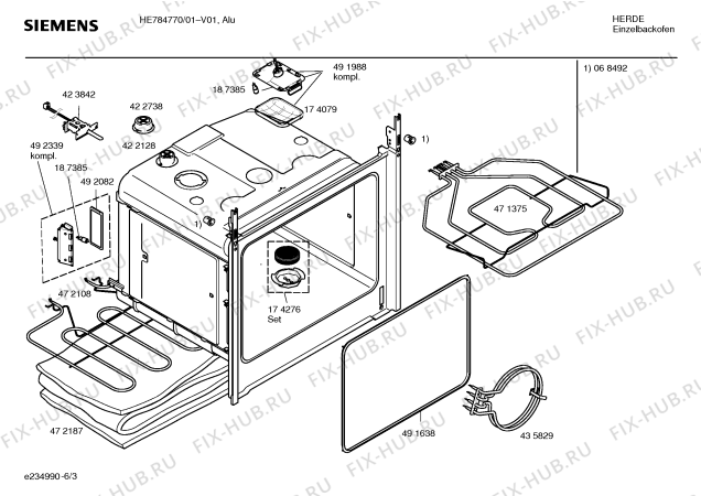 Схема №1 HE784770C с изображением Фронтальное стекло для электропечи Siemens 00472245