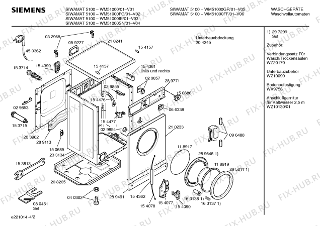 Схема №3 WM51030II SIWAMAT 5103 с изображением Панель управления для стиралки Siemens 00289864