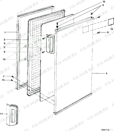 Взрыв-схема холодильника Indesit GSF2200TR (F018635) - Схема узла