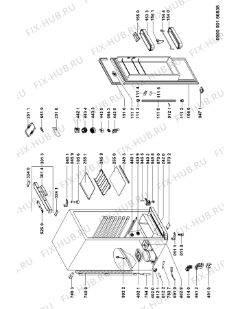 Схема №1 ARC 1798/IX с изображением Панель управления для холодильной камеры Whirlpool 481245228983