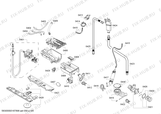 Взрыв-схема стиральной машины Bosch WVG30442 - Схема узла 04