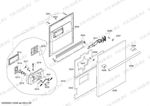 Схема №2 SL84A602UC HiDefinition с изображением Набор кнопок для посудомойки Siemens 00641294