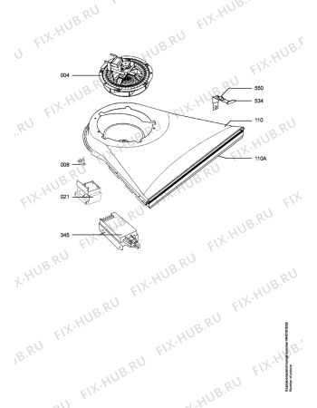 Взрыв-схема плиты (духовки) Electrolux EOC6697U UPDATE ELUX - Схема узла Ventilation