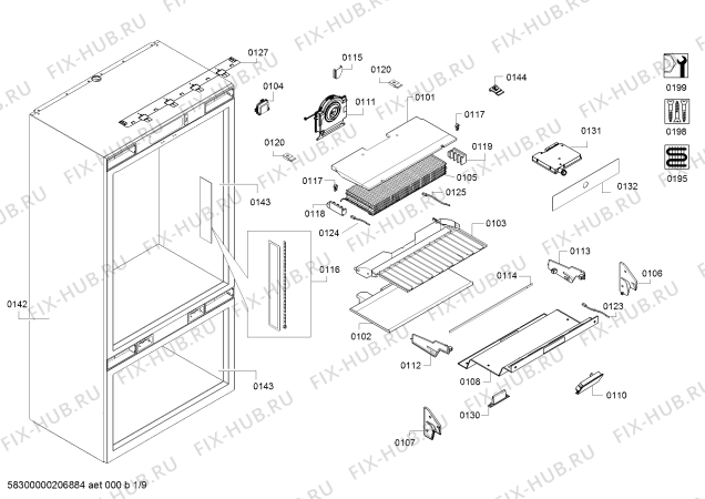 Схема №4 T36BT920NS Thermador с изображением Нагревательный элемент для холодильника Bosch 00717275