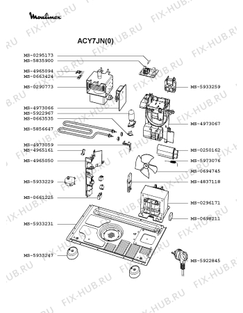 Схема №1 ACY7JN(0) с изображением Стекло двери для микроволновки Moulinex MS-5938106