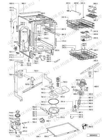 Схема №1 ADG 8732/1 NB с изображением Блок управления для посудомойки Whirlpool 481221479777