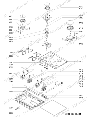 Схема №1 AKM 351 IX/02 с изображением Затычка для электропечи Whirlpool 481010458024