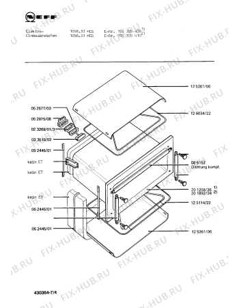 Схема №2 195305410 1058.33HCS с изображением Переключатель для духового шкафа Bosch 00024650