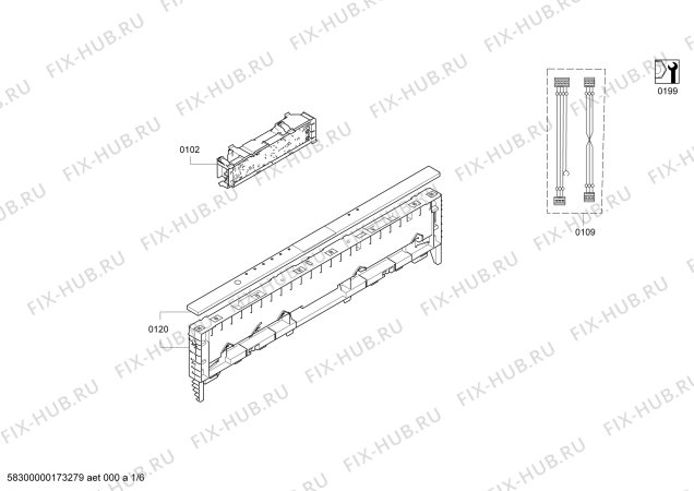 Схема №3 DF261760 с изображением Передняя панель для посудомойки Bosch 00740860