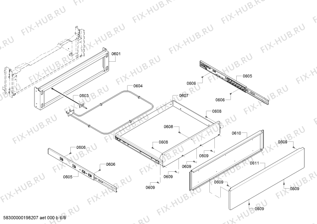 Схема №2 HDI8054C Bosch с изображением Цокольная панель для плиты (духовки) Bosch 00774484