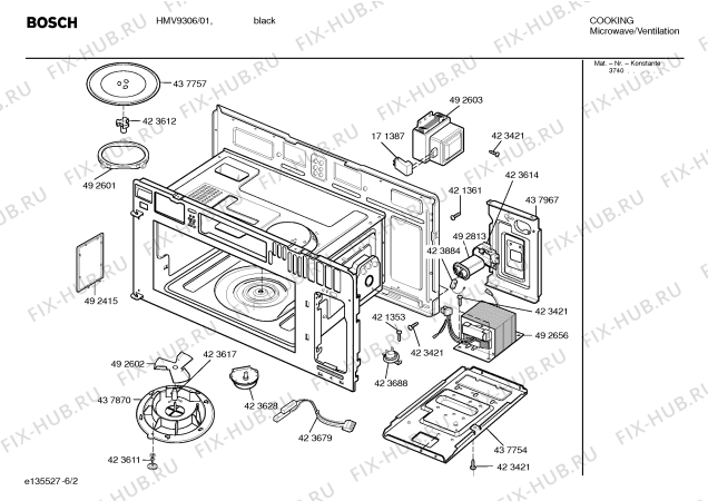 Взрыв-схема плиты (духовки) Bosch HMV9306 - Схема узла 02