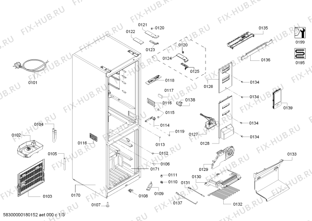 Схема №2 KGN33A2S0C с изображением Дверь для холодильника Bosch 00713773