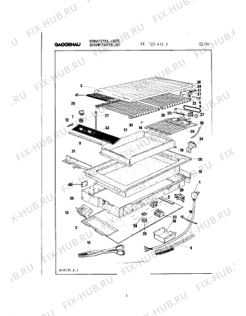 Схема №3 VR122412J с изображением Нагревательный элемент гриля для плиты (духовки) Bosch 00098510