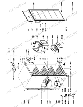 Схема №1 GKEA 255 OPTIMA/1 с изображением Корпусная деталь для холодильника Whirlpool 481245228842