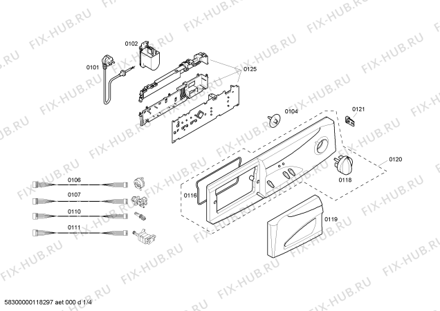 Схема №3 WHT0500TH SWF-500X с изображением Панель управления для стиралки Bosch 00367088