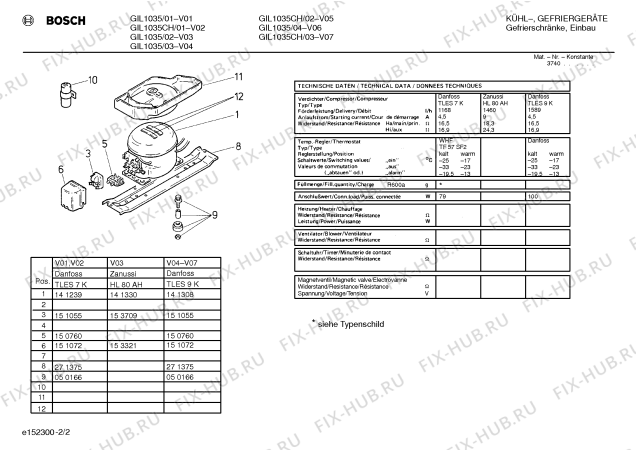 Взрыв-схема холодильника Bosch GIL1035 - Схема узла 02