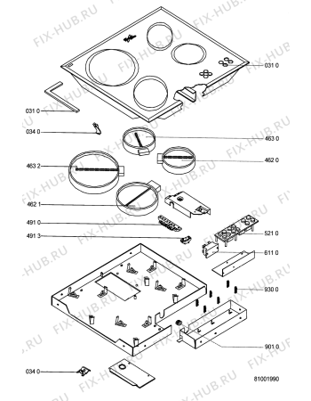 Схема №1 AKM 471/BA с изображением Запчасть для электропечи Whirlpool 481228068358