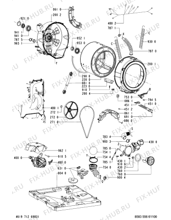 Схема №1 WAB 8795-S,SF с изображением Обшивка для стиралки Whirlpool 481245214408