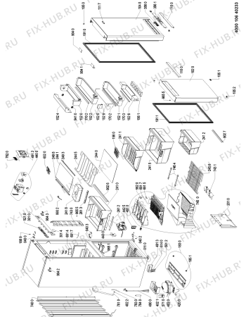 Схема №2 WBC36992 NFC AW с изображением Панель управления для холодильной камеры Whirlpool 481010703024