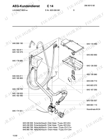 Взрыв-схема стиральной машины Aeg LAV9024 - Схема узла Hydraulic System 272