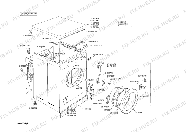 Взрыв-схема стиральной машины Constructa CV530034 - Схема узла 02
